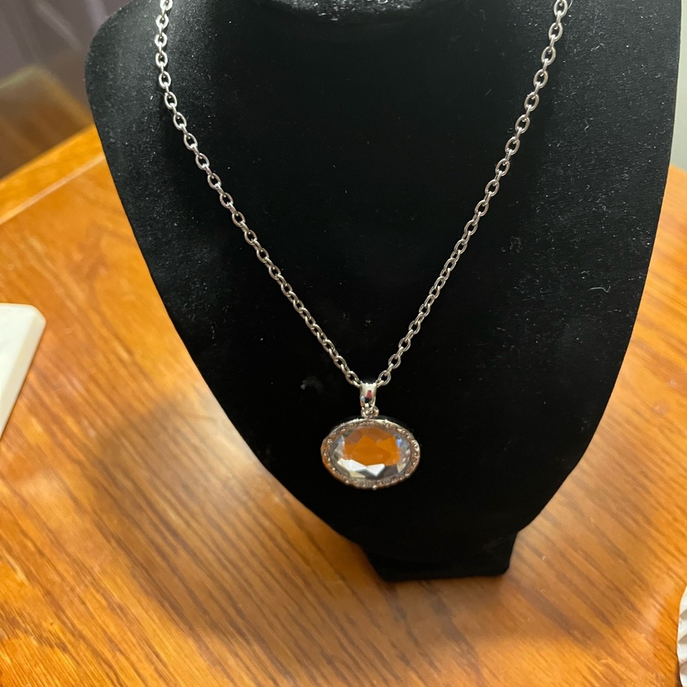 Elegant Cookie Lee mirror Pendant Necklace